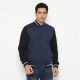 d&f CVC Jaket pria bomber - navy with hitam