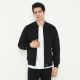 d&f CVC Jaket bomber pria - BLACK