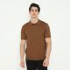 izzue polo shirt knit hela - brown